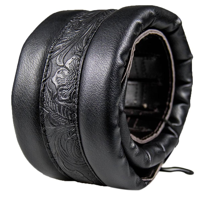 Surpop Neoprene Guitar Strap 3.4'' With Carbon Buckle, Leather Top & Back Soft For Bass, Electric Acoustic Guitar - Image 1